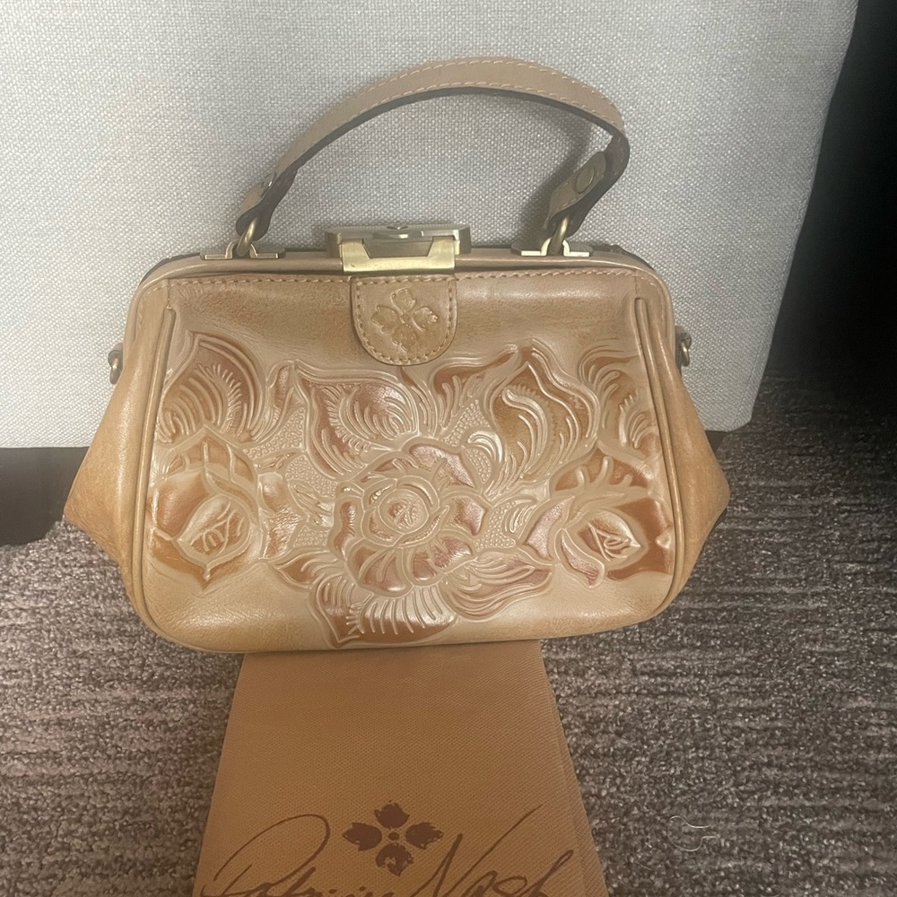 Patricia Nash Floral Tooled Leather Satchel